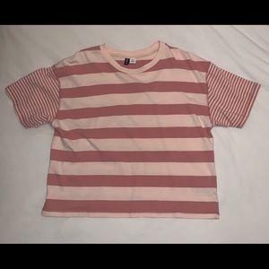 BDG Pink Strip Crop